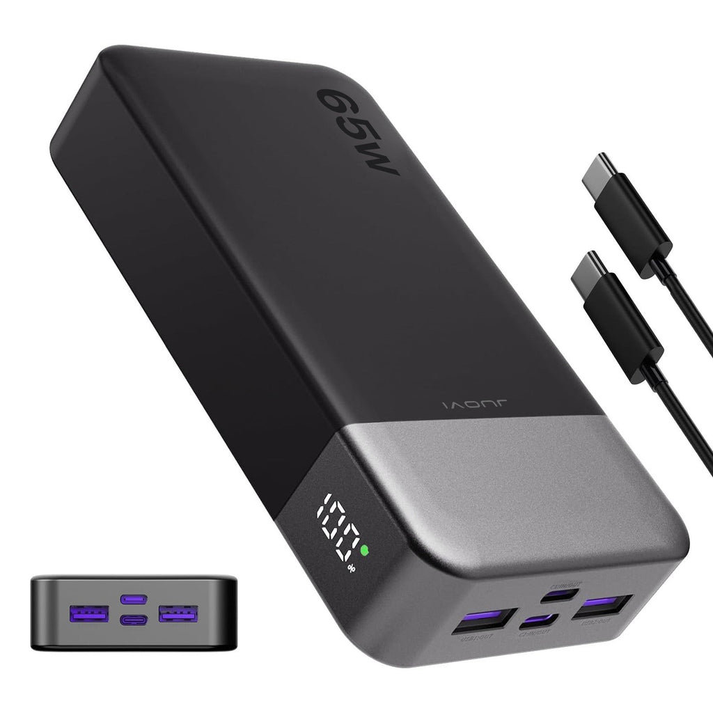 65W Fast-Charging 20000mAh Portable Power Bank